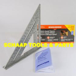 Swanson Timmermans meetdriehoek 250 mm Metric Speed Square 5-in-1 tool | SW-EU202